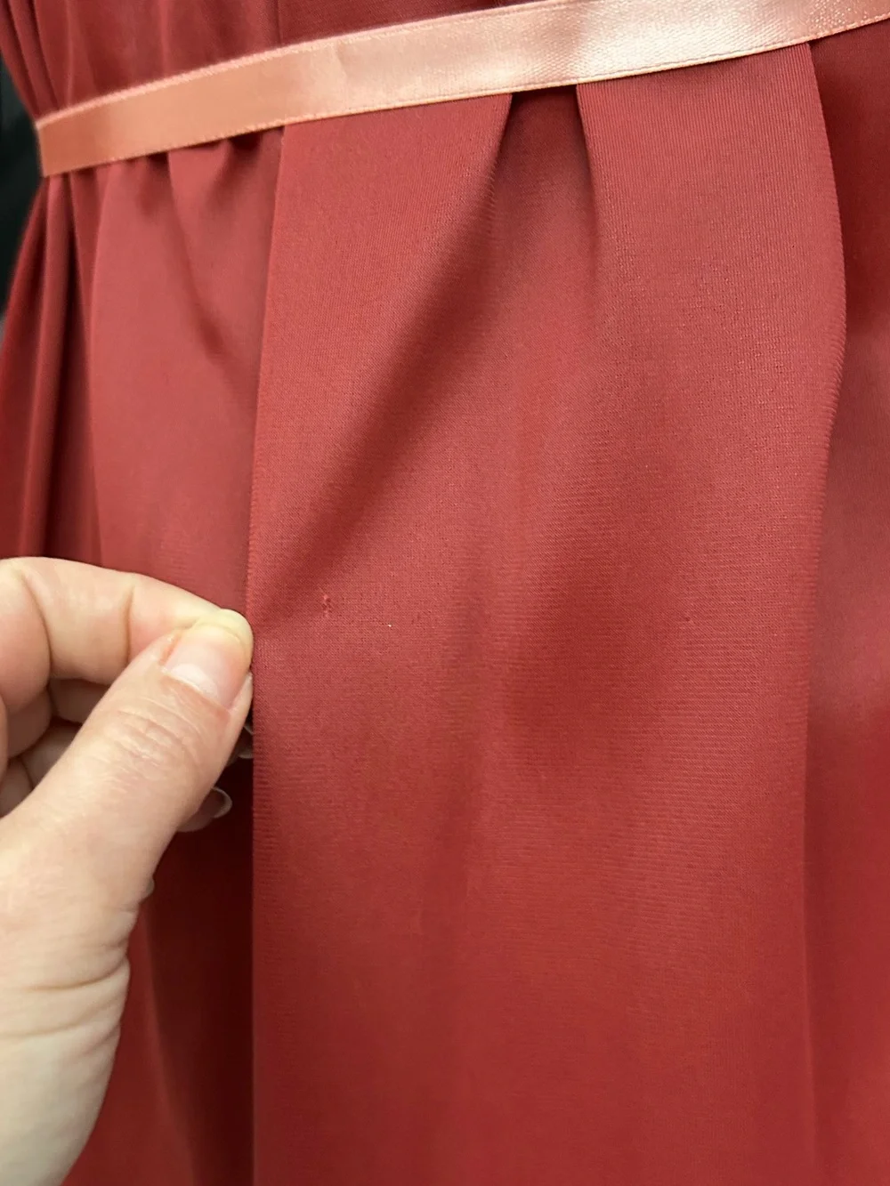 Vintage Red Nylon House Dress Caftan Lounge Dress One Size - Picture 6 of 11